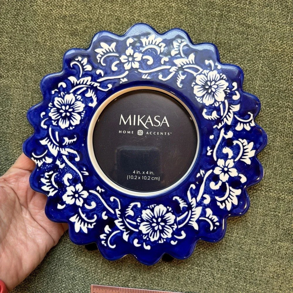 Mikasa‎ Home Accents Blue White Floral 4